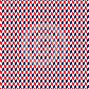 Double weave diamonds red blue pattern