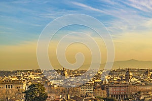 Rome Aerial View from Gianicolo District