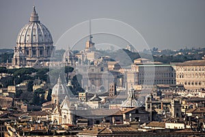 Rome, aerial view panorama landscape