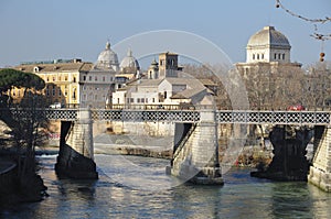 Rome, bridge over the river photo