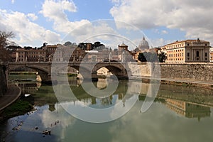 Rome, a bridge on Tevere photo