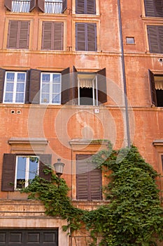 Rome building facade, Italy