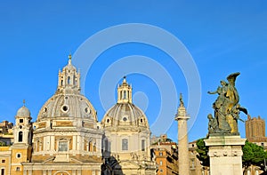 Rome churches and Trajans Column