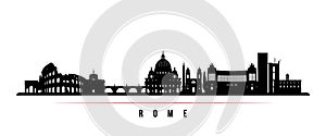 Rome city skyline horizontal banner.