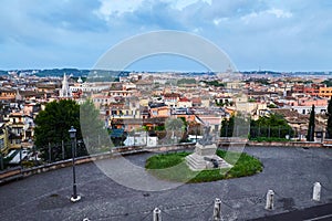 Rome cityscape. Pincio hill photo