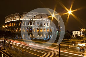 Rome Coliseum by night