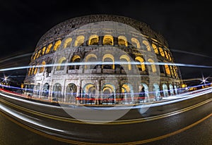 Italy rome Colosseo evening long exposure