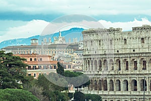 Rome colosseum antique architecture ruins Authentic Italy vati