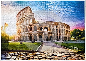 Rome Colosseum assembled puzzle image