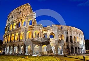 Rome - Colosseum at dusk photo