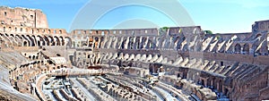 Rome Colosseum, Flavio Amphitheater, interior, in Rome