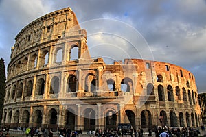Rome: the Colosseum at sunset.