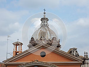 Rome - Dome of San Giuseppe dei Falegnami