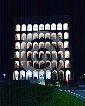 Rome EUR iconic benchmark building nightphotography photo