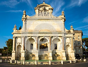 Rome - Fontana dell`acqua Paola fountain of water Paola