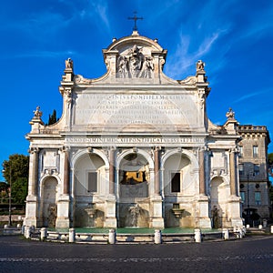 Rome - Fontana dell`acqua Paola fountain of water Paola