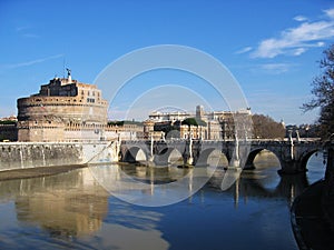 Rome fortess tiber bridge