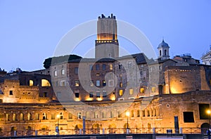 Rome forum ruins Italy excavations of ancient night eternal city forum, Trana