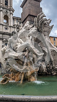 Rome, Fountain of the Four Rivers.