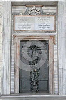 Rome. Holy Door of Papal Archbasilica of St. John in the Lateran