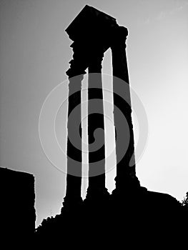 Rome Icon Silhouette - Temple of Castor and Pollux