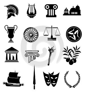 Rome icons set