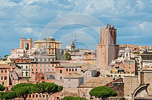 Rome Imperial Fora skyline