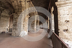 Rome. Inside the Colosseum, the Flavian amphitheatre. History of the Roman Empire