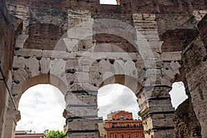 Rome. Inside the Colosseum, the Flavian amphitheatre. History of the Roman Empire