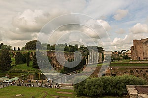 Rome. Inside the Colosseum, the Flavian amphitheatre. History of the Roman Empire