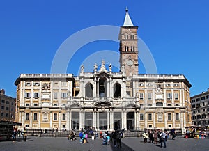 Rome, Itali 14th April 2014. Visiting The Papal Basilica of Santa Maria Maggiore.
