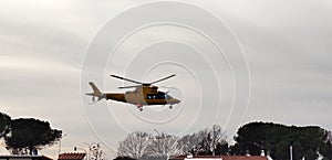 rome italy 2022 a northwest air ambulance takes off from a field near a hospital
