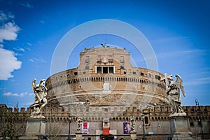 Rome, Italy - April 2022: Castel Sant`Angelo