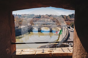 Rome, Italy, as seen from Sant` Angelo Castle