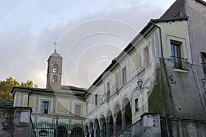 Rome, Italy Bambino Gesu Childrens Hospital old building entrance.