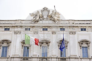 Rome,Italy, the Consulta building in Quirinale square