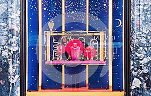 Luxury Bvlgari Christmas shop window display