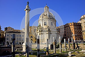 Rome italy forum emperor trajan column