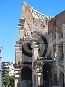 19.06.2017, Rome, italy: Great Roman Colosseum Coliseum, Colosseo , Flavian Amphitheat