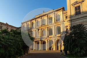 Sunset view of Palazzo Barberini - National Gallery of Ancient Art in Rome, Italy