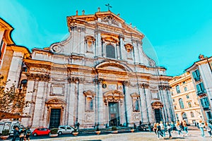ROME, ITALY - MAY 09, 2017 : Church of St. Ignatius of Loyola at Campus Martius Italian: Chiesa di Sant`Ignazio di Loyola in photo