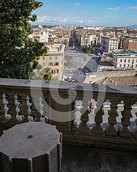 Rome, Italy - 27 Nov, 2022: Cortile Ottagono, inner courtyard of the Belvedere Palace. Vatican Museums photo
