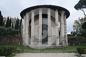 Rome, Italy - 27 Nov, 2022: Temple of Heracles Victor (Hercules Olivarius photo
