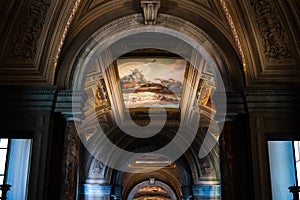 Painted ceiling in the Vatican in Rome