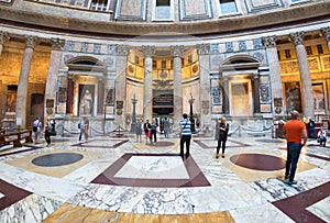 View of the interior of the Pantheon, Rome, Italy