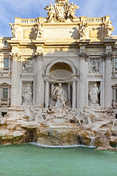 18th century Trevi Fountain designed by Italian architect Nicola Salvi, Rome, Italy photo