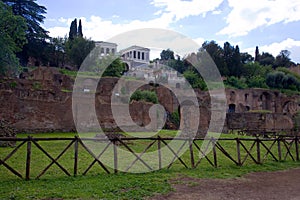 Rome Italy Palatine hill 40 meters high Romulus Remus cult of sacrifice antiquity