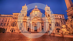 Rome, Italy: Piazza Navona, Sant'Agnese in Agone Church