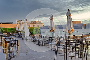 Rome, Italy Rinascentre Roma Tritone Department Store Rooftop.