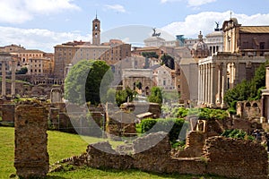 Rome Italy Roman forum ruins arc de Triomphe altar of the Fatherland